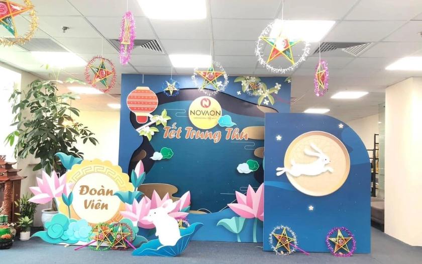 Góc check-in Trung Thu tại khu vực tea break