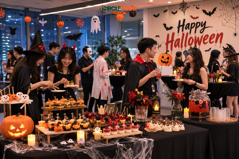 Bữa tiệc tối kinh hoàng là concept có thể kết hợp được với teabreak của Circle Food