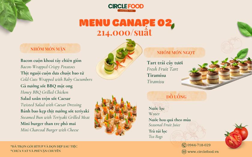 Menu Canape set 2