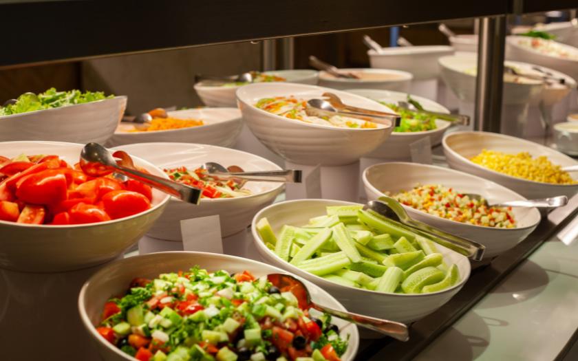 Phân chia khu vực quầy line buffet khoa học