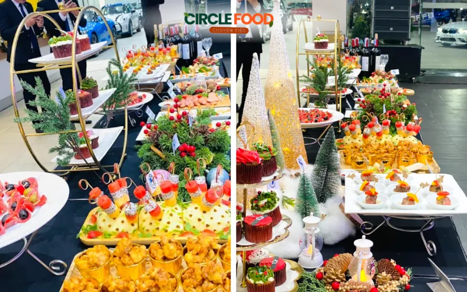 Quầy Tea break được Circle Food chuẩn bị tại showroom BMW Hà Nội