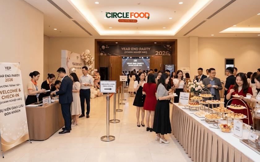 Tea break được bố trí tại khu vực đón khách