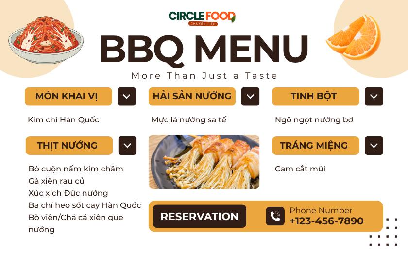 Thực đơn BBQ cho các buổi dã ngoại