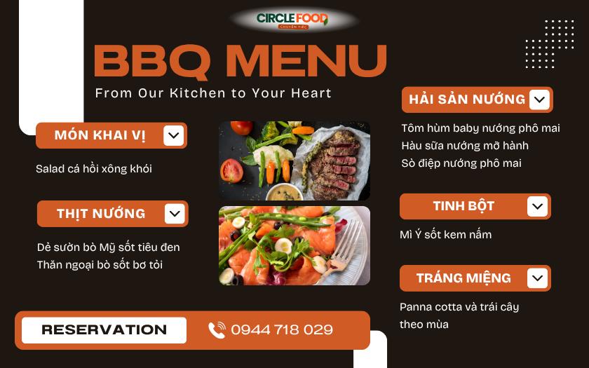 Thực đơn BBQ phân khúc cao cấp