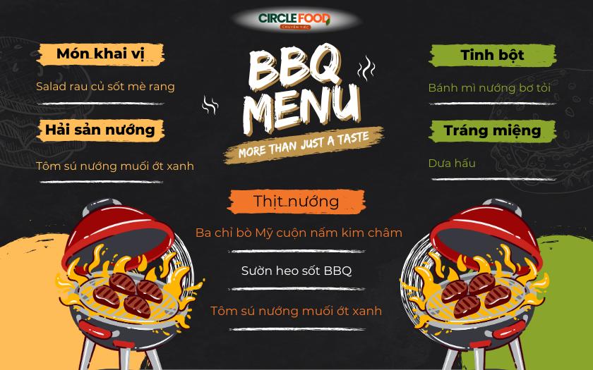 Thực đơn BBQ quốc dân với mức ngân sách chỉ từ 120000 - 180000 VNĐ/người