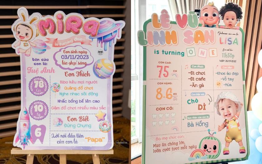 Bảng cột mốc của bé