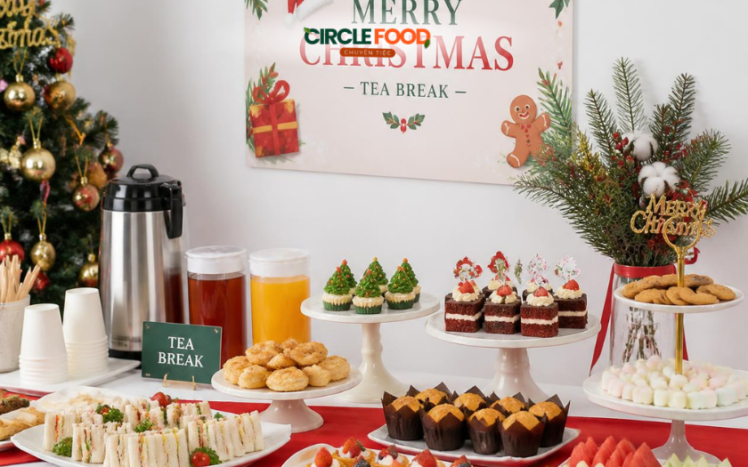 Tiệc Tea Break giáng sinh đa dạng