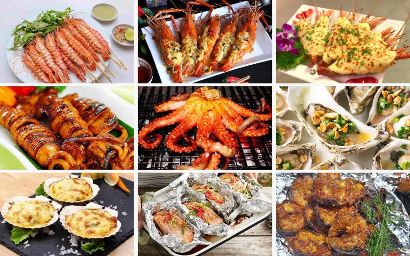 Hải sản giúp cân bằng vị giác và nâng tầm sự sang trọng cho bữa tiệc BBQ