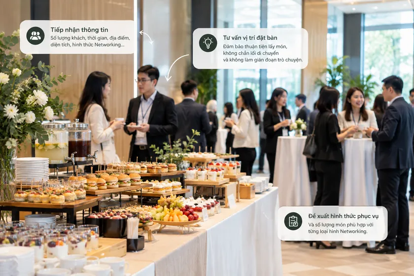 Circle Food sẽ thu thập các thông tin cần thiết để đề xuất hình thức phục vụ phù hợp nhất