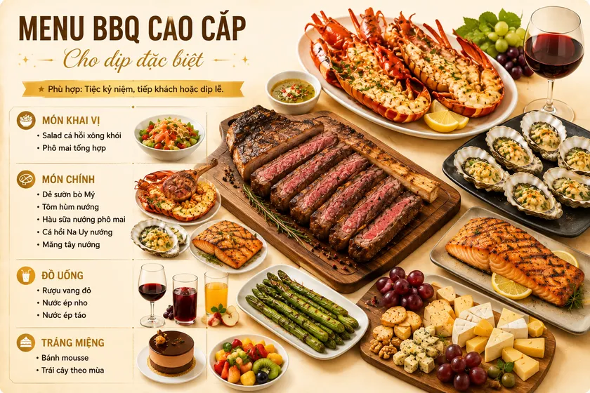 Menu BBQ cao cấp cho dịp đặc biệt